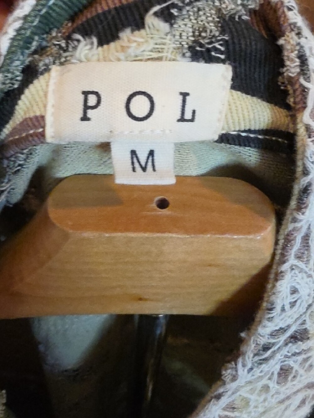 051p POL Patchwork Camouflage and Lace Jacket in Green and Brown - Picture 2 of 16